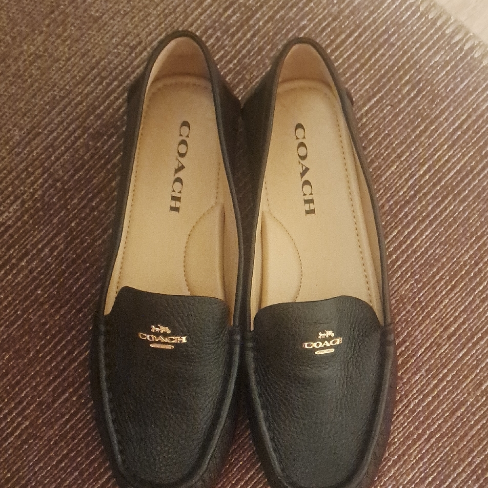 Coach Black Leather Women's Loafers